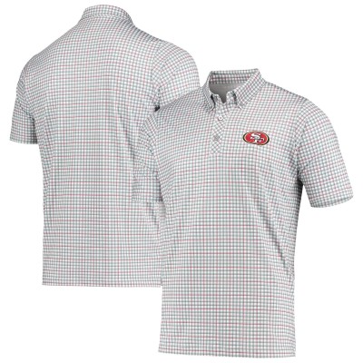 Поло San Francisco 49ers Antigua Deliver Button-Down - Gray/Scarlet