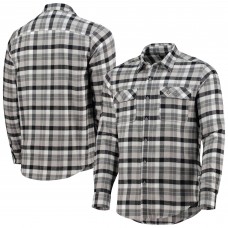 New Orleans Saints Antigua Ease Flannel Long Sleeve Button-Up Shirt - Black/Gray