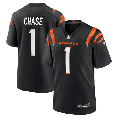 Джерси Cincinnati Bengals Ja'Marr Chase Nike Black Game
