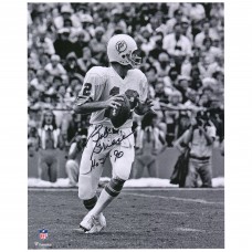 Miami Dolphins Bob Griese Fanatics Authentic Autographed 16 x 20 Black & White Passing Photograph with HOF 90 Inscription
