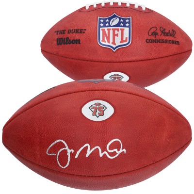 Autographed San Francisco 49ers Joe Montana Fanatics Authentic Wilson 75th Anniversary Season Duke Pro Football