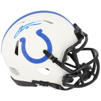 Autographed Indianapolis Colts Jonathan Taylor Fanatics Authentic Riddell Lunar Eclipse Alternate Speed Mini Helmet