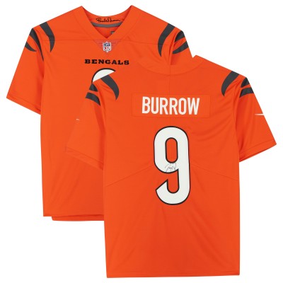 Autographed Cincinnati Bengals Joe Burrow Fanatics Authentic Nike Orange Alternate Vapor Limited Jersey
