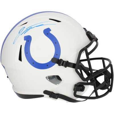 Autographed Indianapolis Colts Jonathan Taylor Fanatics Authentic Riddell Lunar Eclipse Alternate Speed Replica Helmet