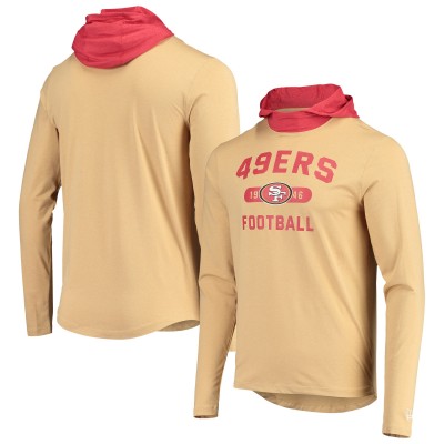 Футболка с длинным рукавом San Francisco 49ers New Era Active Block - Gold/Scarlet
