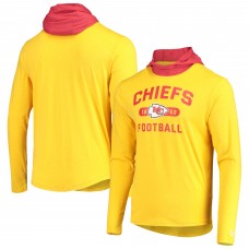 Футболка с капюшоном Kansas City Chiefs New Era Active Block - Gold/Red