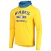 Los Angeles Rams New Era Active Block Hoodie Long Sleeve T-Shirt - Gold/Blue - оригинальная атрибутика Лос-Анджелес Рэмс