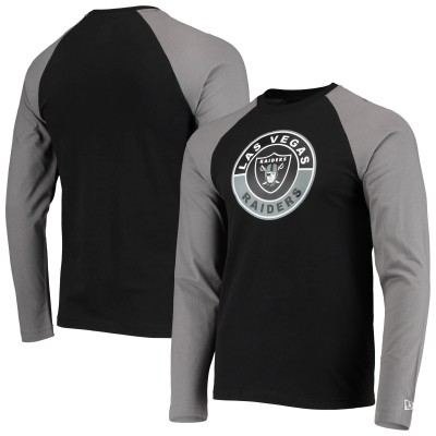 Футболка с длинным рукавом Las Vegas Raiders New Era League - Black/Gray