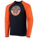 Футболка с длинным рукавом Chicago Bears New Era League Raglan Throwback - Navy/Orange