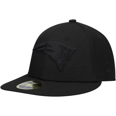 Бейсболка New England Patriots New Era Black Black on Black Low Profile 59FIFTY II