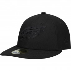 Бейсболка Philadelphia Eagles New Era Black on Black Low Profile 59FIFTY II - Black