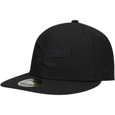 Бейсболка Philadelphia Eagles New Era Historic Logo Black on Black Low Profile 59FIFTY II - Black