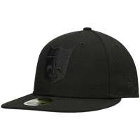Бейсболка New Orleans Saints New Era Black Historic Logo Black on Black Low Profile 59FIFTY II