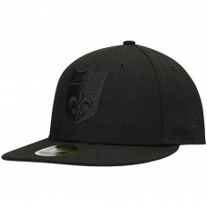 Бейсболка New Orleans Saints New Era Historic Logo Black on Black Low Profile 59FIFTY II - Black
