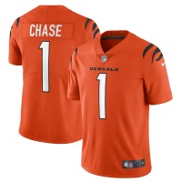 Джерси Ja'Marr Chase Cincinnati Bengals Nike Alternate Vapor Limited - Orange