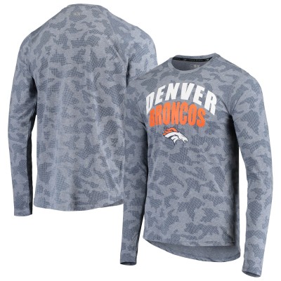Футболка с длинным рукавом Denver Broncos MSX by Michael Strahan Camo Performance - Navy