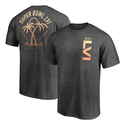 Футболка Super Bowl LVI Hollywood - Heathered Charcoal - оригинальная атрибутика СуперБоул НФЛ