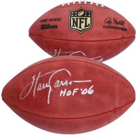 Autographed New York Giants Harry Carson Fanatics Authentic Wilson Duke Pro Football with HOF 06 Inscription