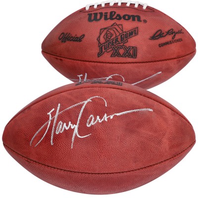 Harry Carson New York Giants Authentic Autographed Wilson Super Bowl XXI Pro Football