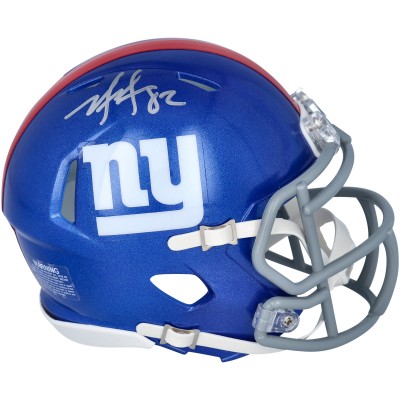 Autographed New York Giants Mario Manningham Fanatics Authentic Riddell Speed Mini Helmet