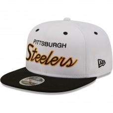 Бейсболка Pittsburgh Steelers New Era White/Black Sparky Original 9FIFTY Snapback