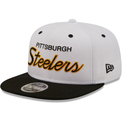 Бейсболка Pittsburgh Steelers New Era White/Black Sparky Original 9FIFTY Snapback