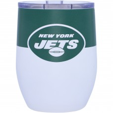 New York Jets 16oz. Colorblock Stainless Steel Curved Tumbler