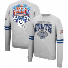 Кофта из флиса Indianapolis Colts Mitchell & Ness Allover Print - Heathered Gray