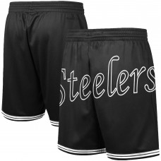 Pittsburgh Steelers Mitchell & Ness Big Face 3.0 Fashion Shorts - Black