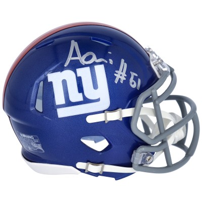 Autographed New York Giants Azeez Ojulari Fanatics Authentic Riddell Speed Mini Helmet