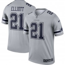 Игровая джерси Ezekiel Elliott Dallas Cowboys Nike Inverted Legend - Gray