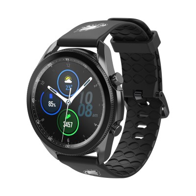 Philadelphia Eagles Groove Life Samsung 22mm Long Watch Band - Black