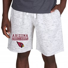 Arizona Cardinals Concepts Sport Alley Fleece Shorts - White/Charcoal