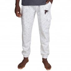 Atlanta Falcons Concepts Sport Alley Fleece Cargo Pants - White/Charcoal