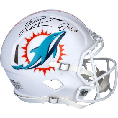 Autographed Miami Dolphins Tua Tagovailoa & Jaylen Waddle Fanatics Authentic Riddell Speed Authentic Helmet