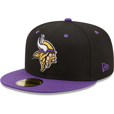 Бейсболка Minnesota Vikings New Era Black/Purple Flipside 2Tone 59FIFTY