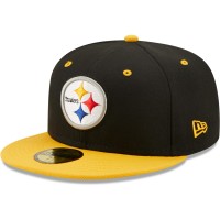 Бейсболка Pittsburgh Steelers New Era Black/Gold Flipside 2Tone 59FIFTY
