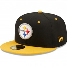 Бейсболка Pittsburgh Steelers New Era Two-Tone Flipside 59FIFTY - Black/Gold