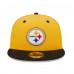Бейсболка Pittsburgh Steelers New Era Gold/Black Flipside 2Tone 59FIFTY