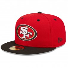 Бейсболка San Francisco 49ers New Era Scarlet/Black Flipside 2Tone 59FIFTY