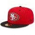 Бейсболка San Francisco 49ers New Era Scarlet/Black Flipside 2Tone 59FIFTY