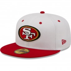 Бейсболка San Francisco 49ers New Era White/Scarlet Flipside 2Tone 59FIFTY