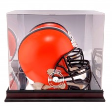 Cleveland Browns Fanatics Authentic Mahogany 75th Anniversary Season Logo Helmet Display Case with Mirror Back