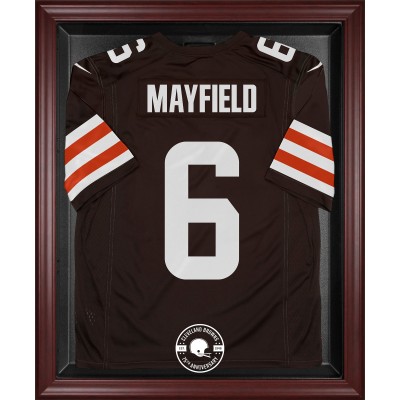 Cleveland Browns Fanatics Authentic Mahogany Framed 75th Anniversary Season Logo Jersey Display Case