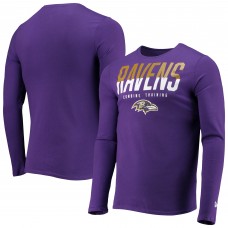 Футболка с длинным рукавом Baltimore Ravens New Era Combine Authentic Split Line - Purple