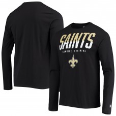 Футболка с длинным рукавом New Orleans Saints New Era Combine Authentic Split Line - Black
