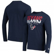 Футболка с длинным рукавом Houston Texans New Era Combine Authentic Split Line - Navy