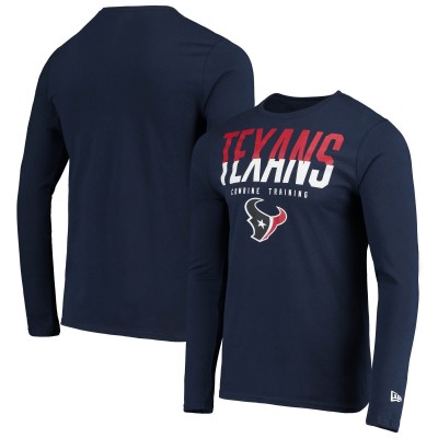 Футболка с длинным рукавом Houston Texans New Era Combine Authentic Split Line - Navy