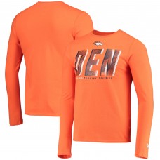 Футболка с длинным рукавом Denver Broncos New Era Combine Authentic Static Abbreviation - Orange