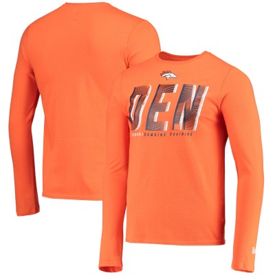 Футболка с длинным рукавом Denver Broncos New Era Combine Authentic Static Abbreviation - Orange